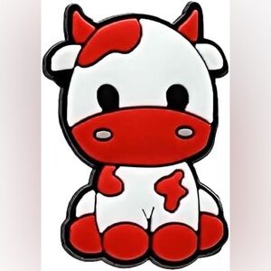 Red Cow Croc Charm